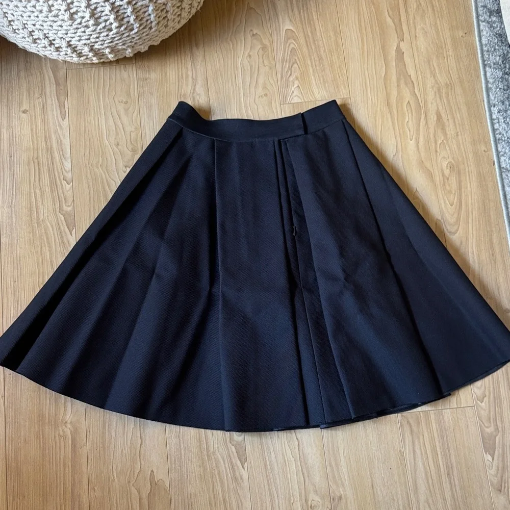 COS Black A-Line Pleated Skirt